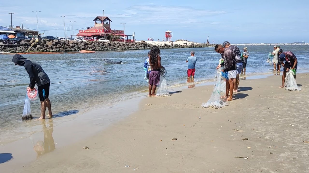 Pesca de tarrafas, 19 e 21-01-23, Barra de Tramandaí.