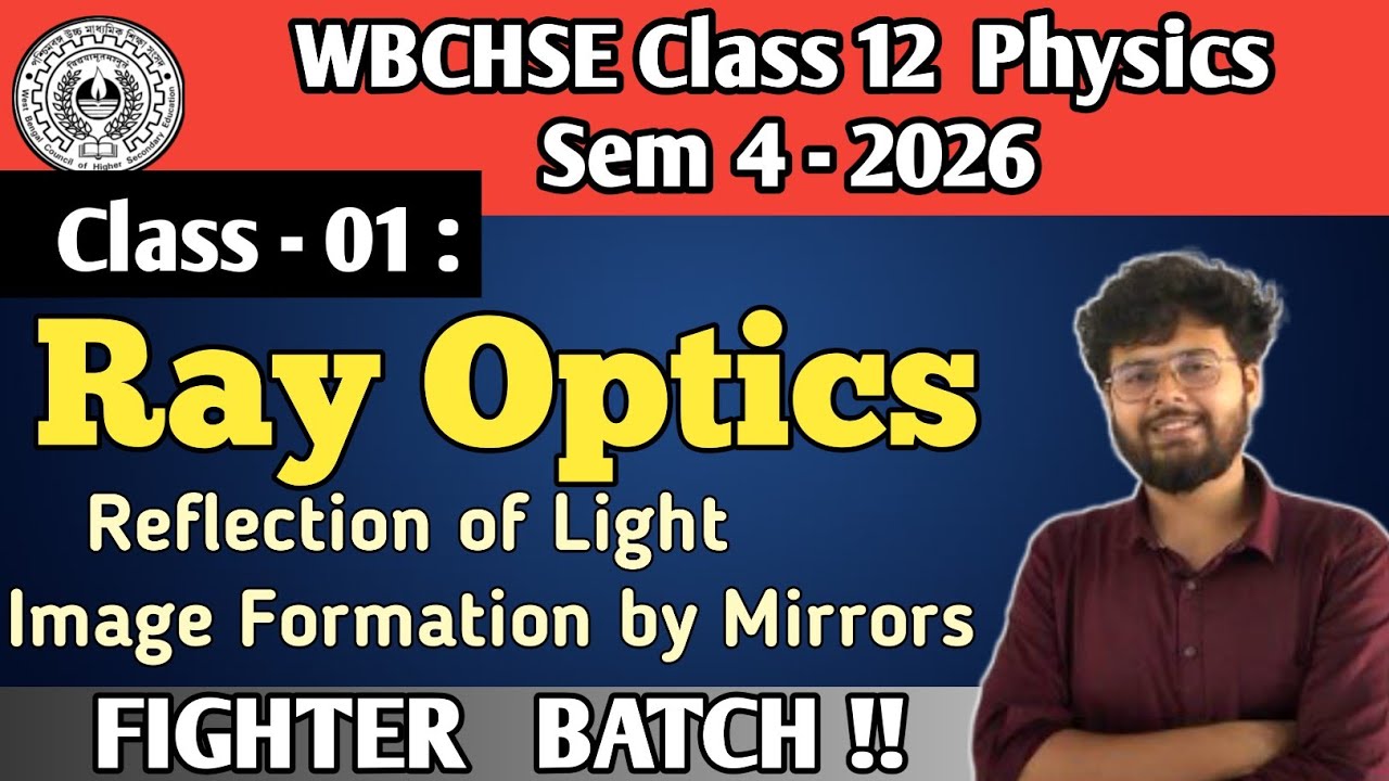 WB Sem 4 PHYSICS : Ray Optics - 1 : Concepts of Optics, Reflection and Image Formation | Sayan Sir