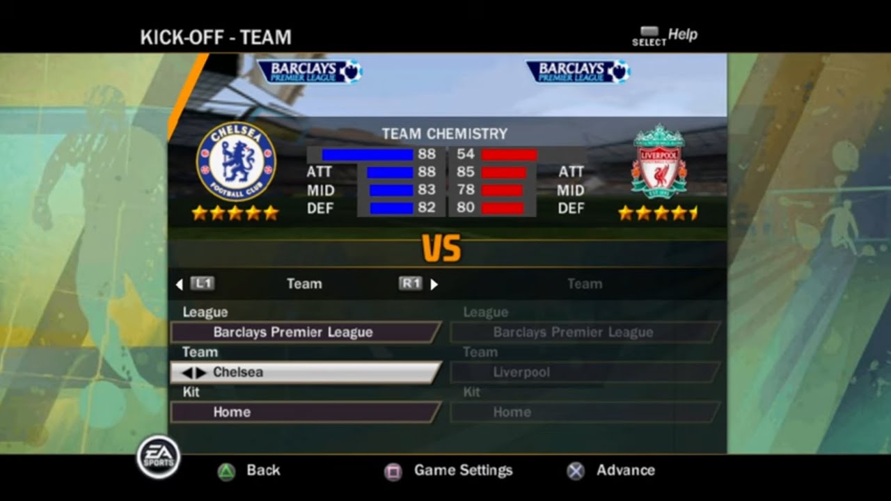 FIFA 11 (PS2) Gameplay - Chelsea vs Liverpool