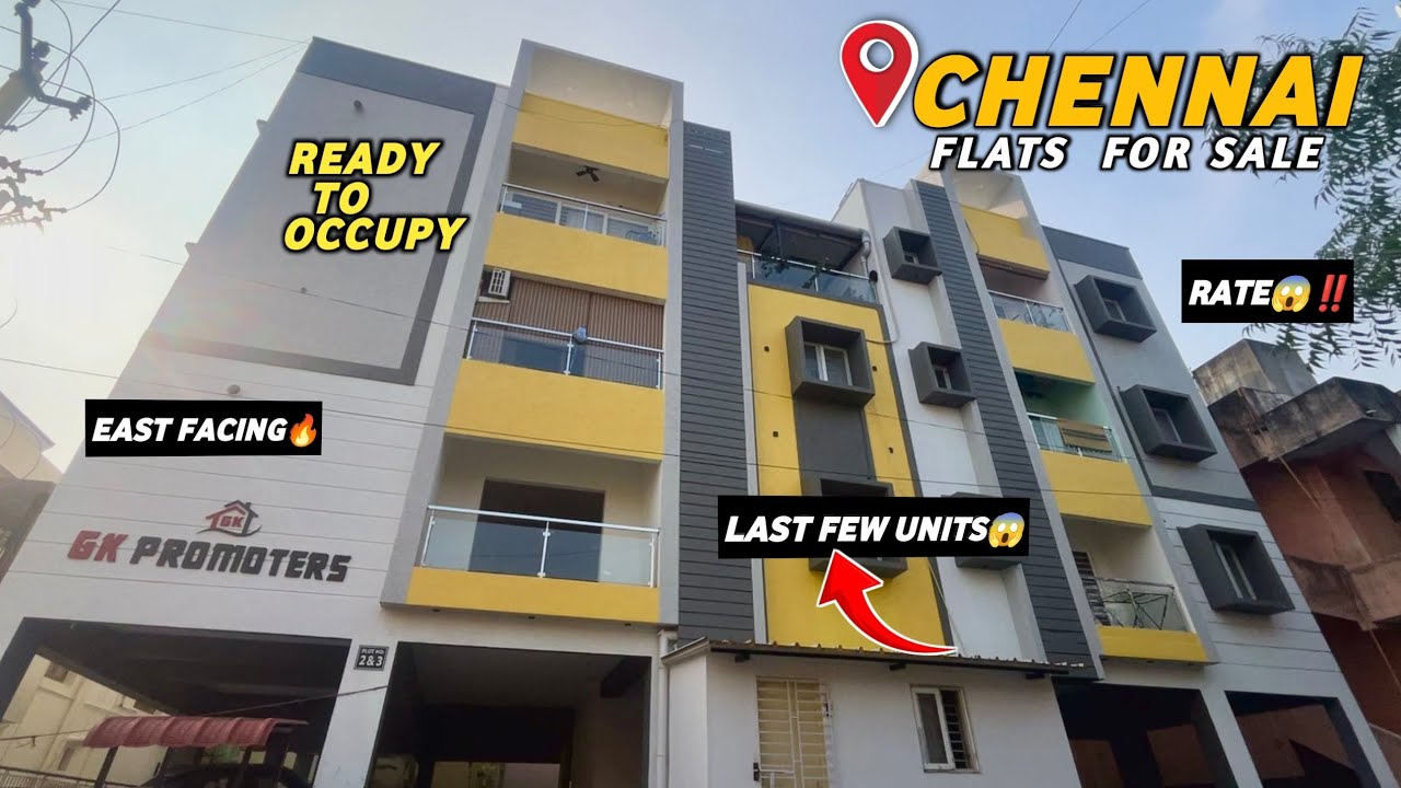 East Facing😍Ready to Occupy🔥Flats for sale in Velachery🏠Last Few Units😱
