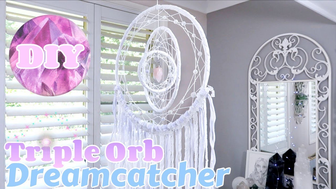 DIY Spinning Triple Orb Dream Catcher