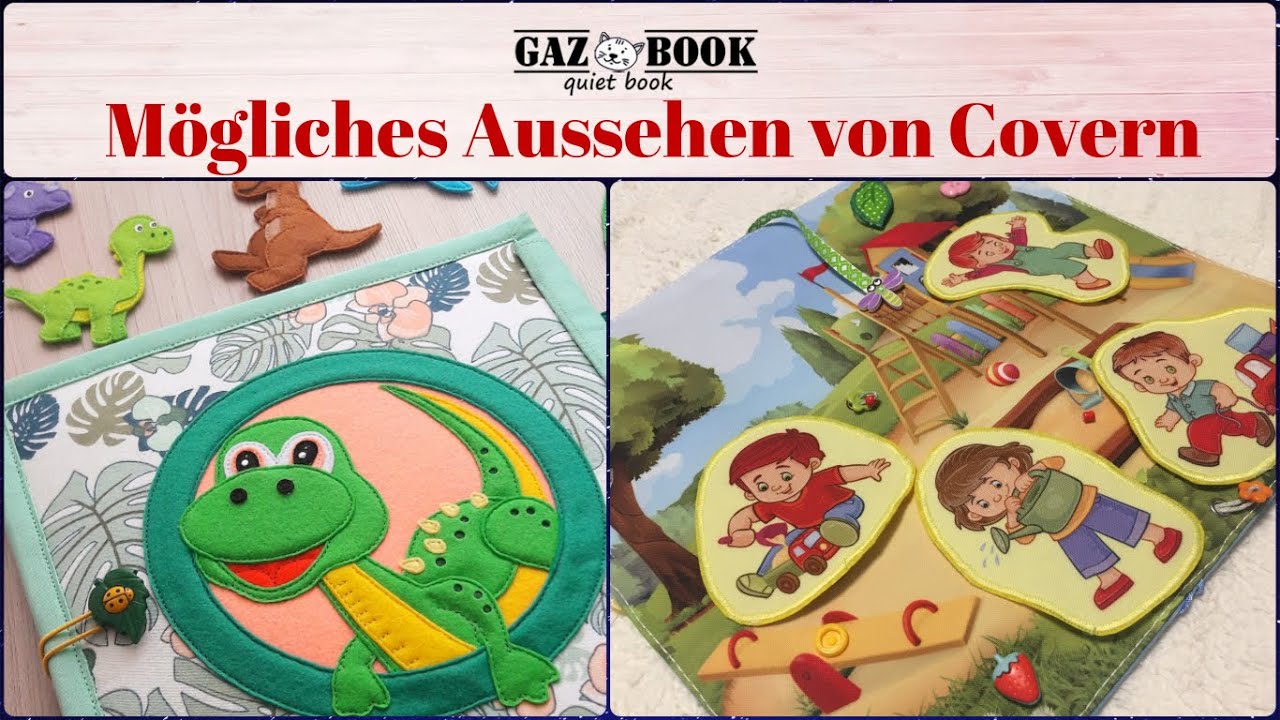 Montessori Stoffbuch Bilderbuch n&auml;hen DIY Quietbook n&auml;hen Spielbuch F&uuml;hlbuch