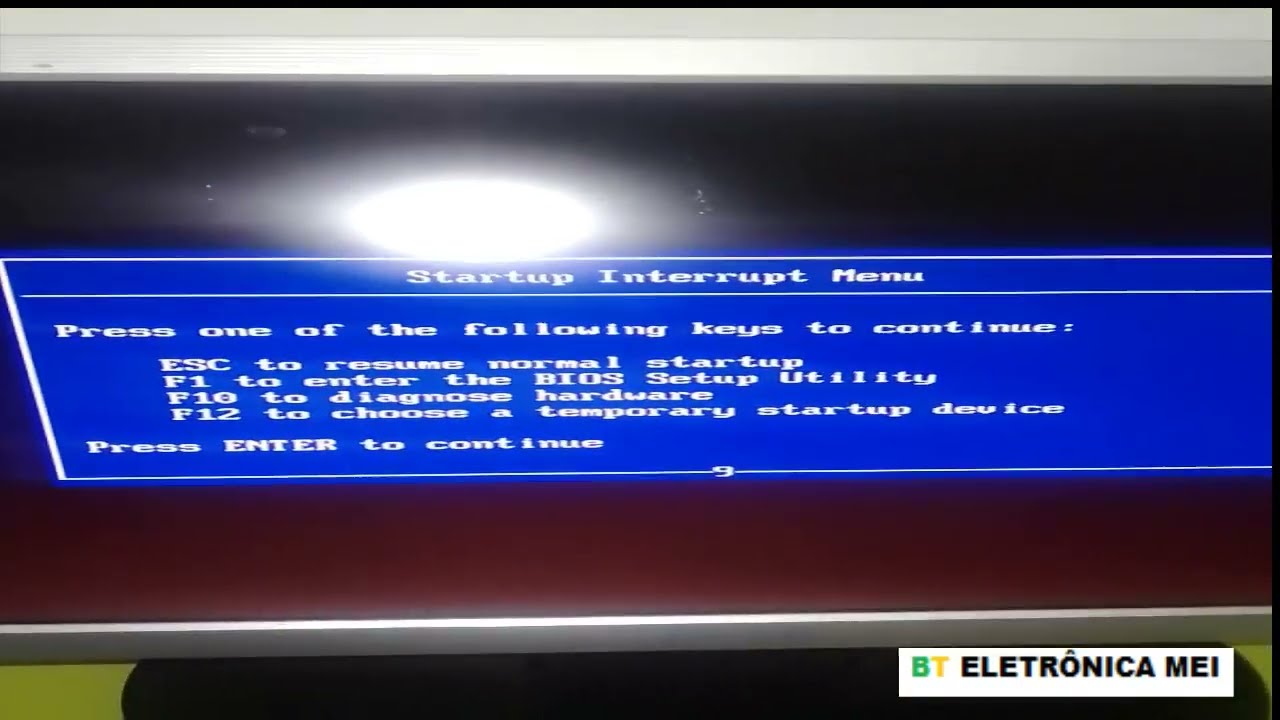 Lenovo erro 1962 não da boot - Como exibir o menu de boot Lenovo