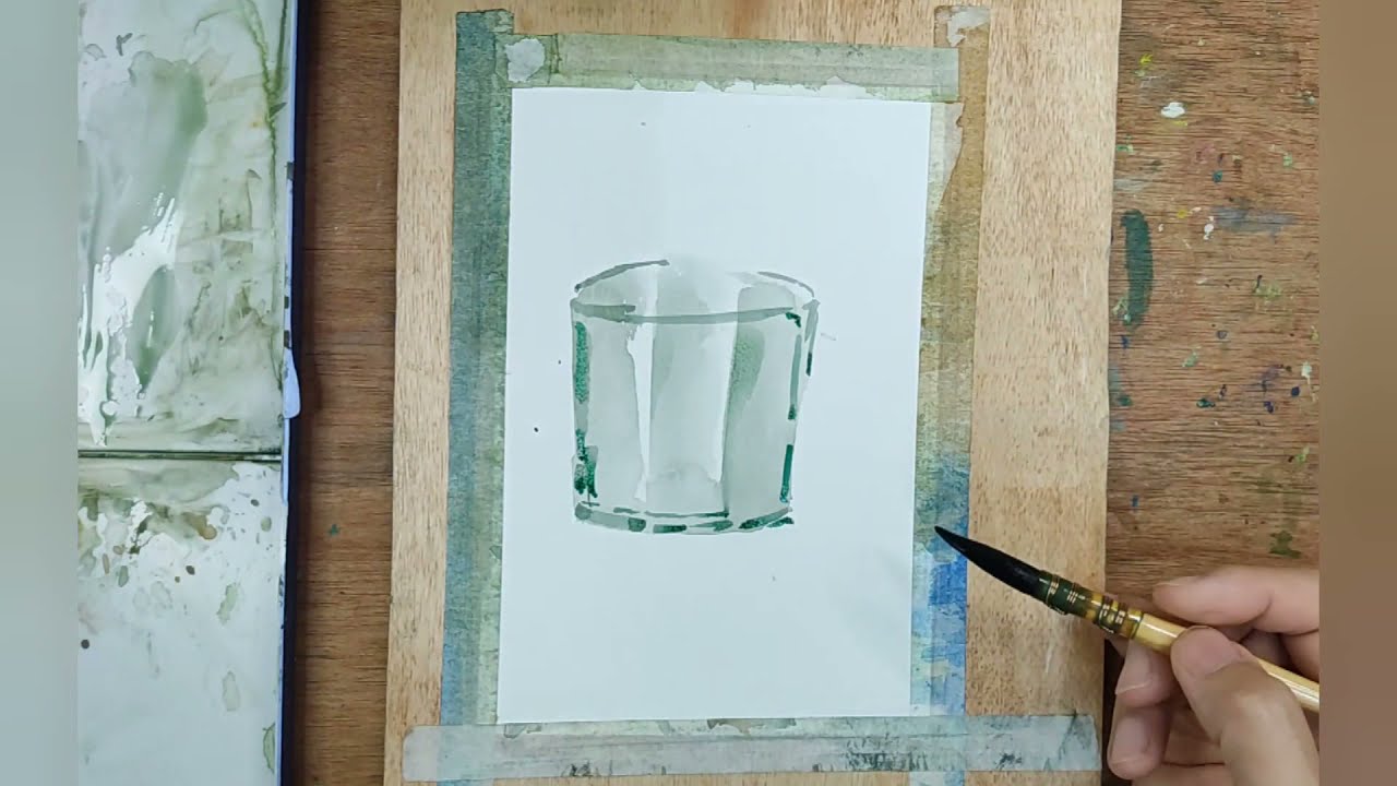 Tutorial - How to draw the glass material texture | texture in glass