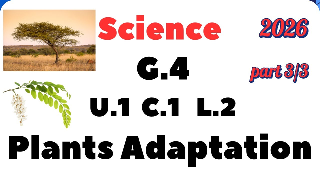 Science | Grade 4 |Plants adaptation | Unit 1 concept 1 Lesson 2 |  Part 3/3 _ 1st Term