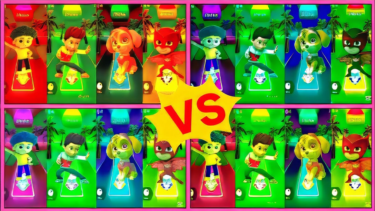 Paw Patrol Team Ryder vs Rublle vs Sky vs Ryder Coffin Dance Music Tiles hop Edm Rush