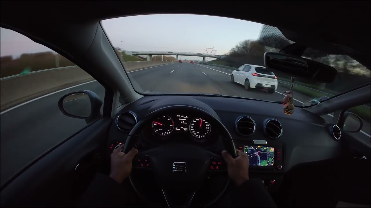 2016 Seat IBIZA CONNECT 1.4 TDI 90HP | POV Test Drive Highway