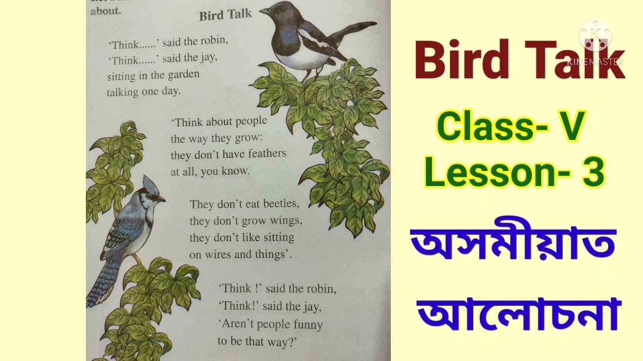 Bird Talk/Class 5 Poem Bird Talk/Bird Talk with Explanation in Assamese