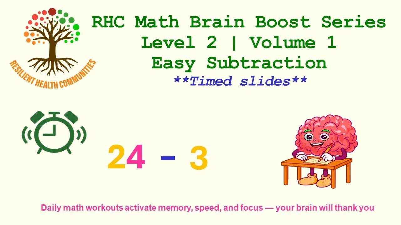 Brain Boost Math | Level 2 | Volume 1 | Easy Subtraction