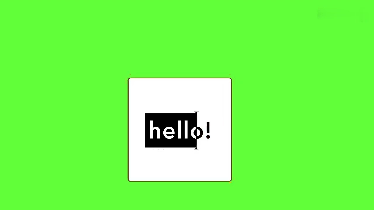 HELLO Animated tex green screen. copy right free. #viral  #aftereffects #primeirovideo #green