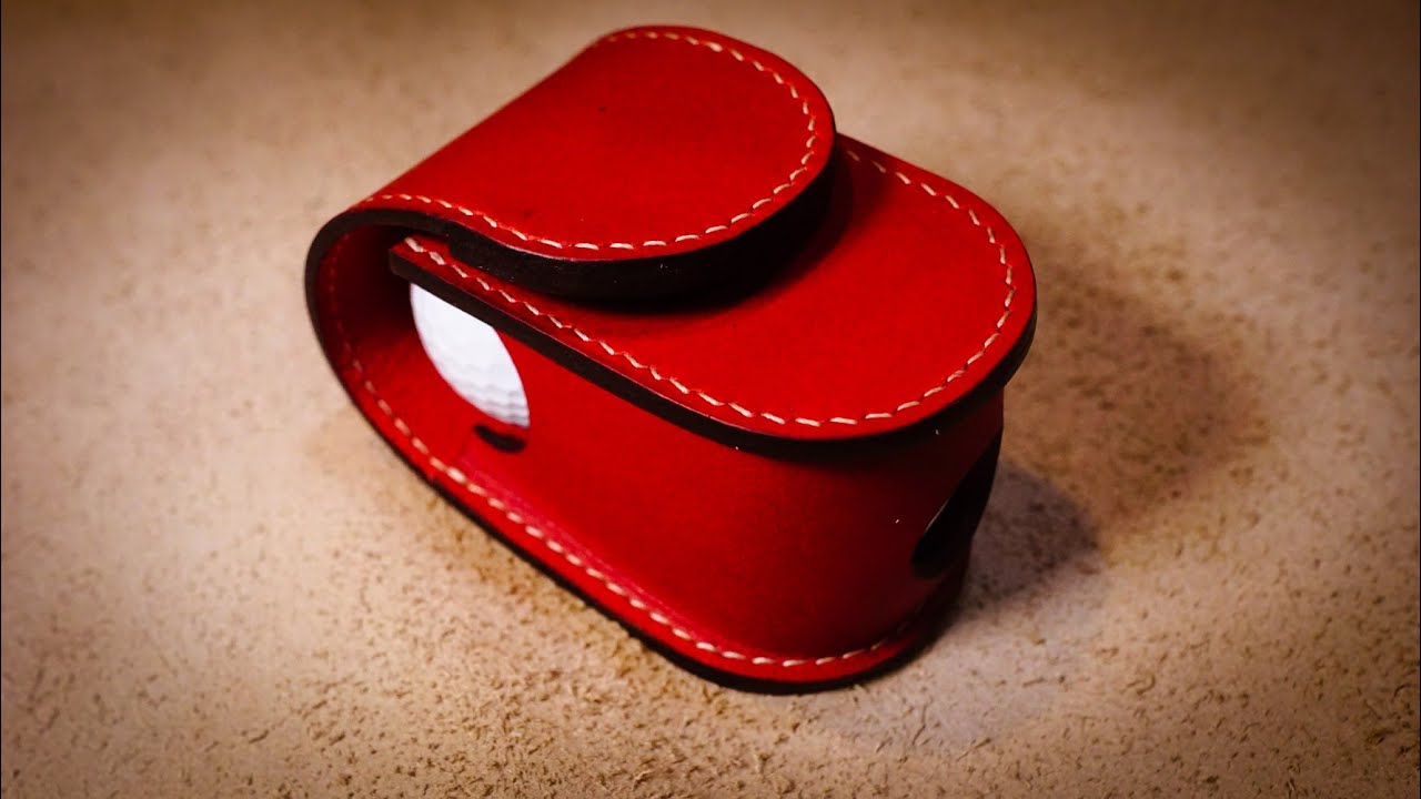 [가죽공예] 가죽 골프공 케이스 만들기 / (Leather craft) Making golf ball case