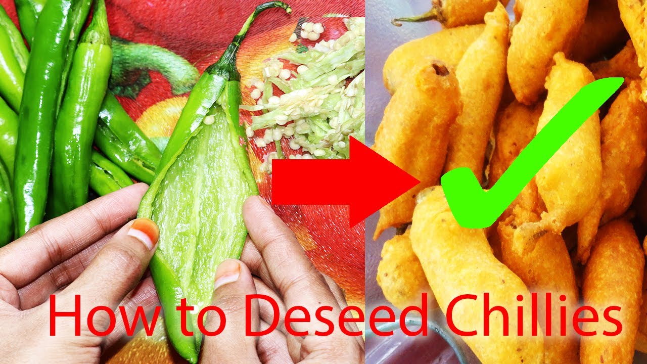 How to Deseed Green Chillies