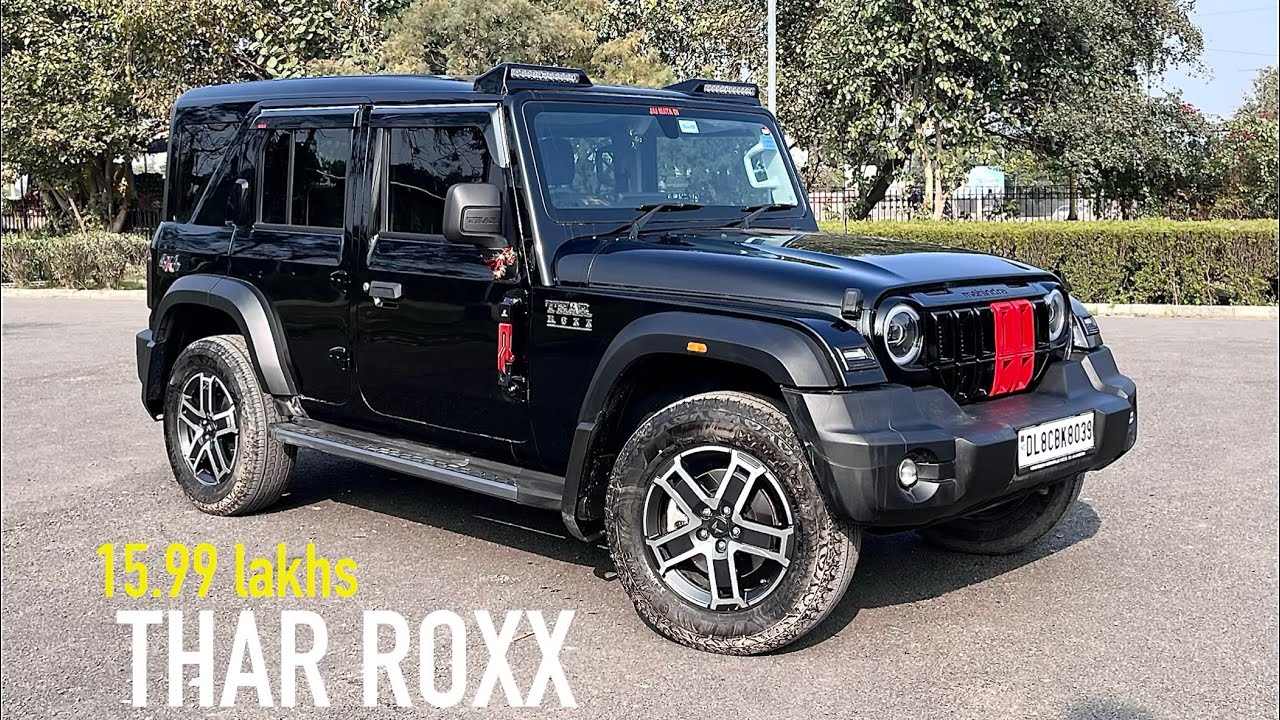 THAR ROXX 🔥 Review  | Black beauty 🖤 | mahindra thar roxx Mx1 variant या top 😍 