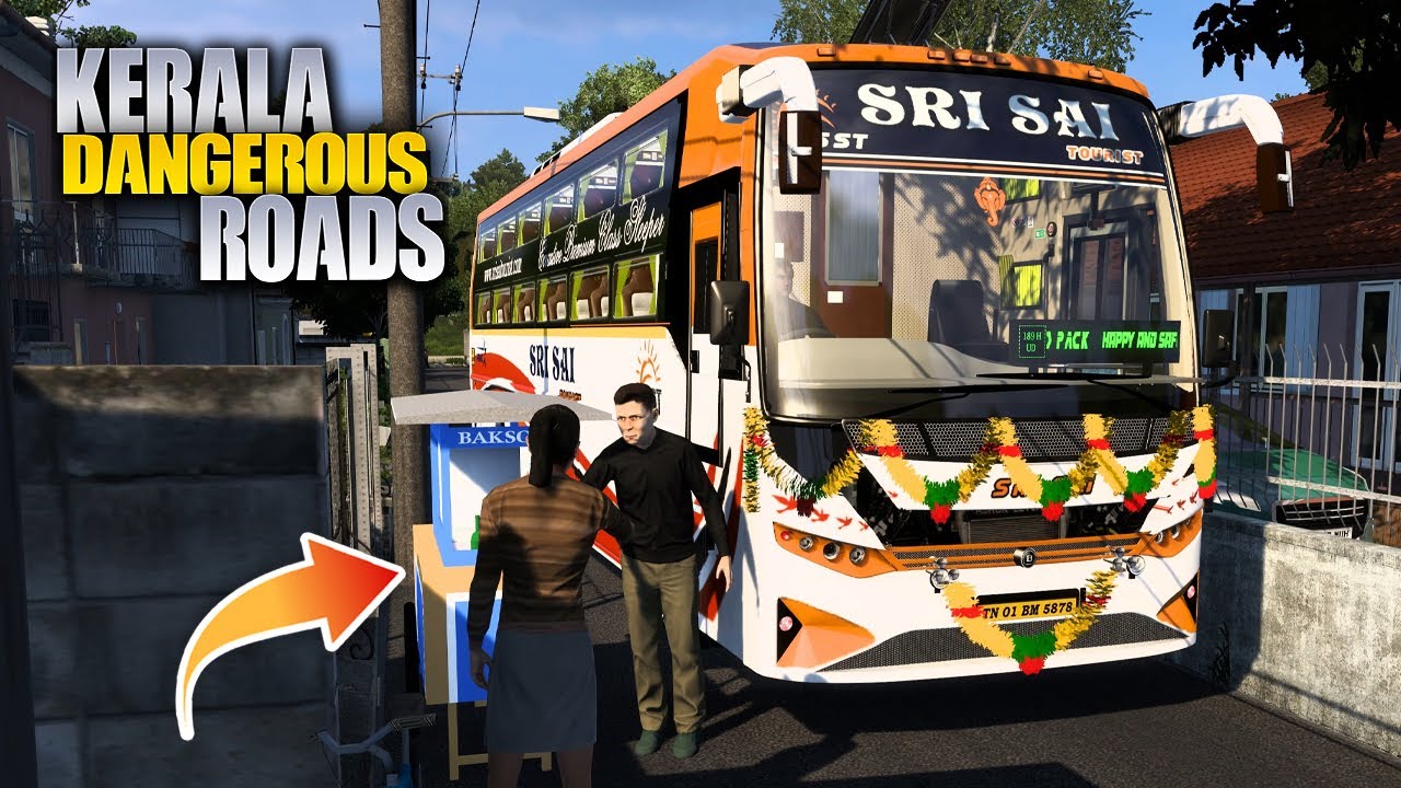 Они намеренно перекрыли дорогу! Сможем ли мы выбраться? (Мод ETS2 Bus)