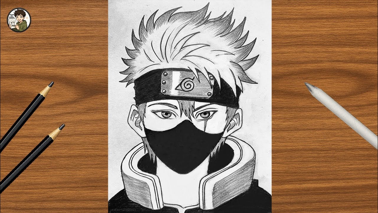 How to draw Kakashi hatake step by step | easy anime drawing for beginners | Kakashi drawing 
