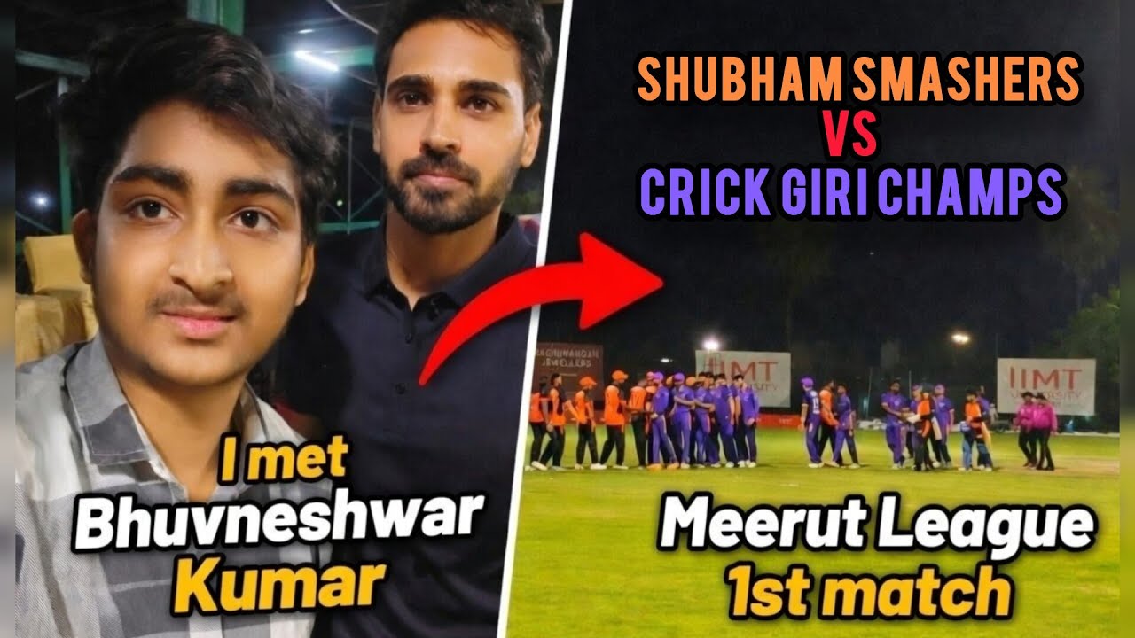 I met Bhuvneshwar Kumar  🥶😘 | Meerut League 1st match | #viral #cricket #vlog 