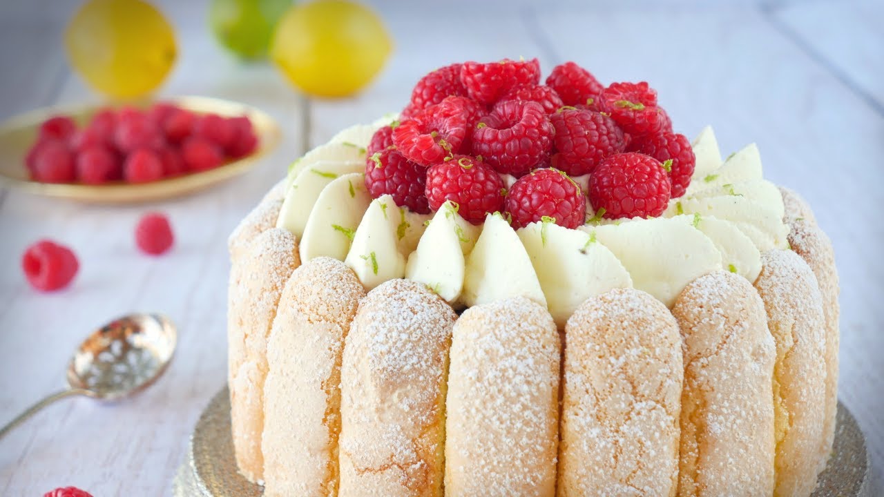 CHARLOTTE FRAMBOISE YUZU 🍓 Recette LÉGÈRE, FRUITÉE et ÉLÉGANTE