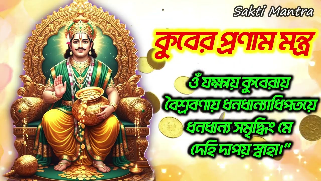 আজ শুনুন Kuber Mantra ৫ মিনিট✅| ঋণমুক্তি,ধনপ্রাপ্তি হয় সৌভাগ্য বৃদ্ধি হয় 💰💰|| Bangla Mantra
