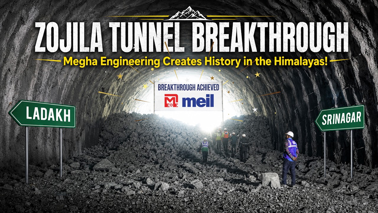 Megha Engineering Creates History in the Himalayas! | Zojila Tunnel Breakthrough | MEIL