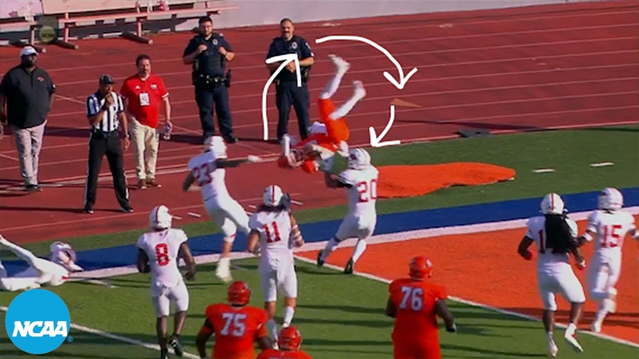 Watch Sam Houston QB go 360° into end zone in FCS playoffs