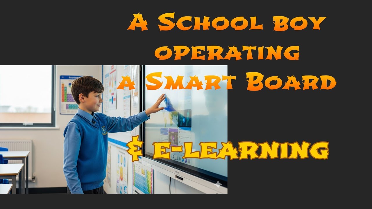 School student operating Smart board and e-learning software | #educatioforall #education #elearning