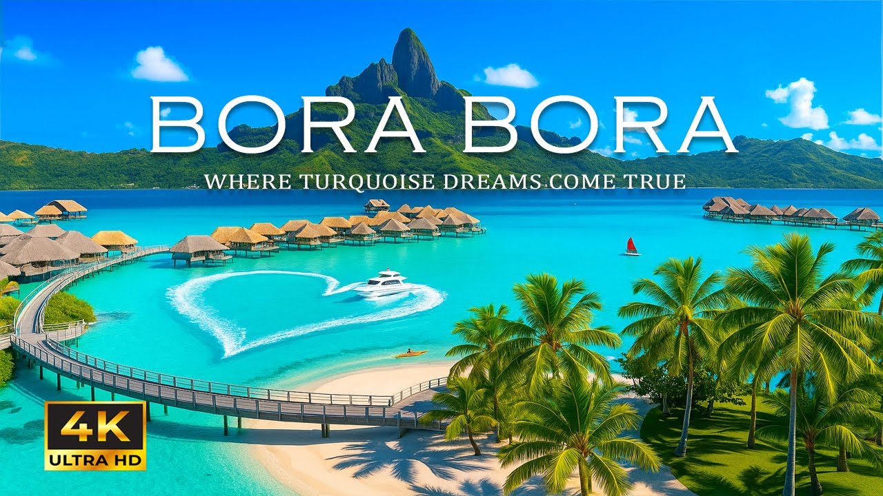 Bora Bora 4K | Explore Stunning Overwater Villas and Crystal Lagoons With Deep House Chill