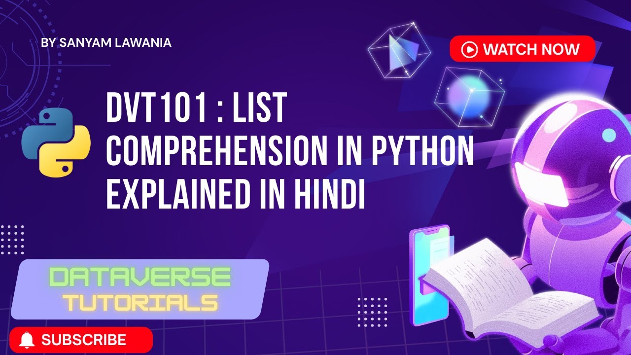 Lecture 29 - List Comprehension in Python Explained in Hindi | For Loop vs List Comprehension DVT101