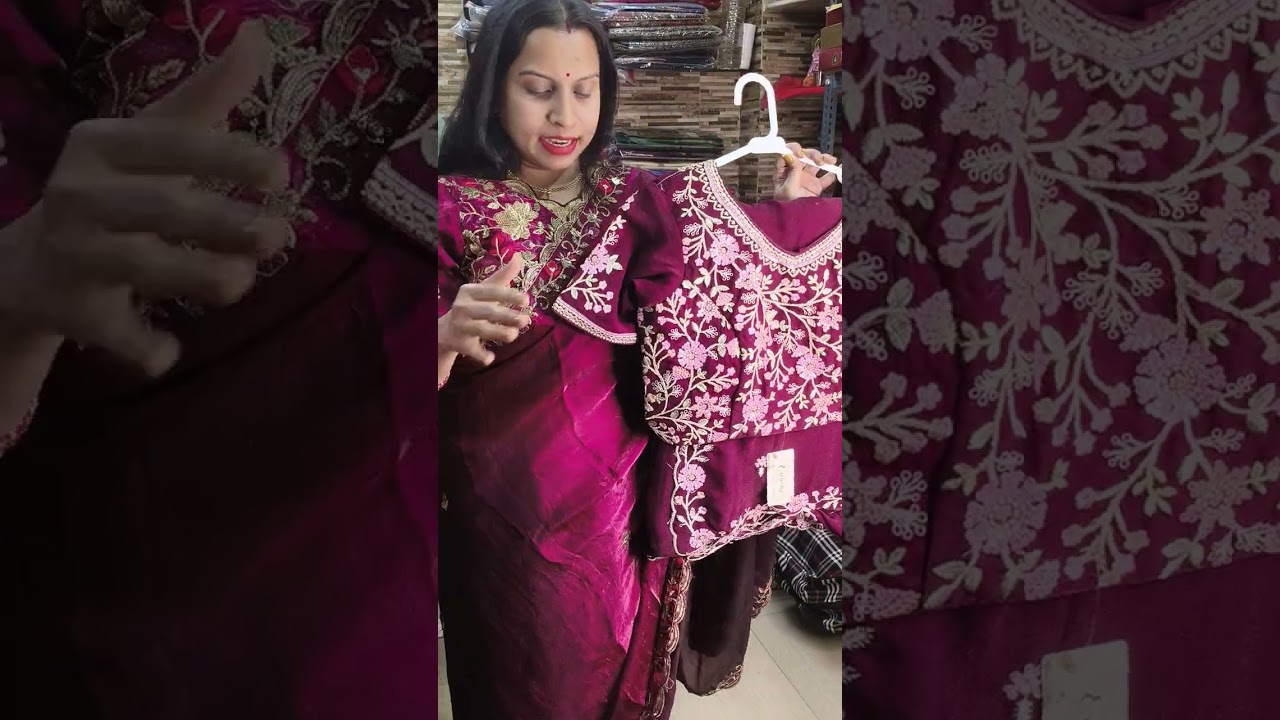 Deziner sari with ready blause 
