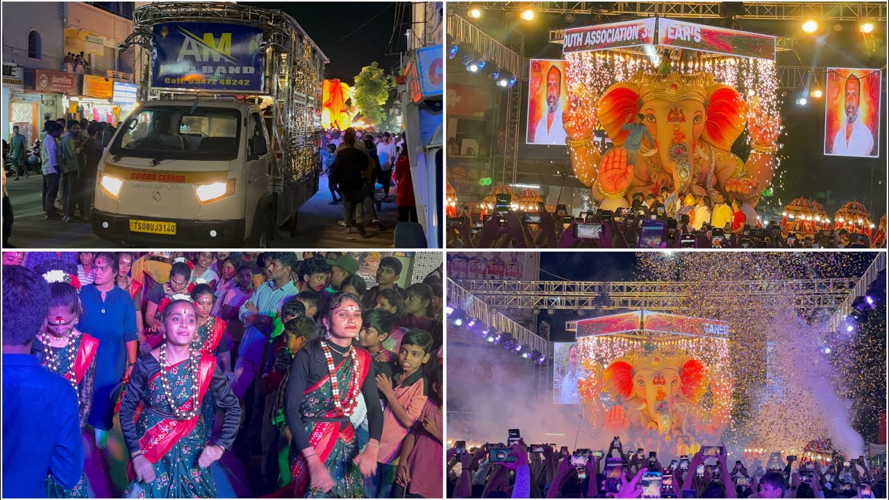 Ramnagar Narsing Mudiraj Ganesh Aagman 2025 grand entry at Ramnagar Ganesh Aagman 2025 ￼