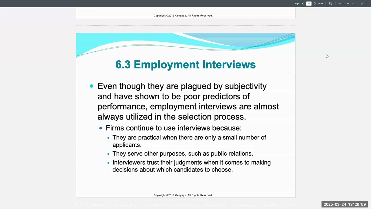 Employee Selection - HR Chapter 6