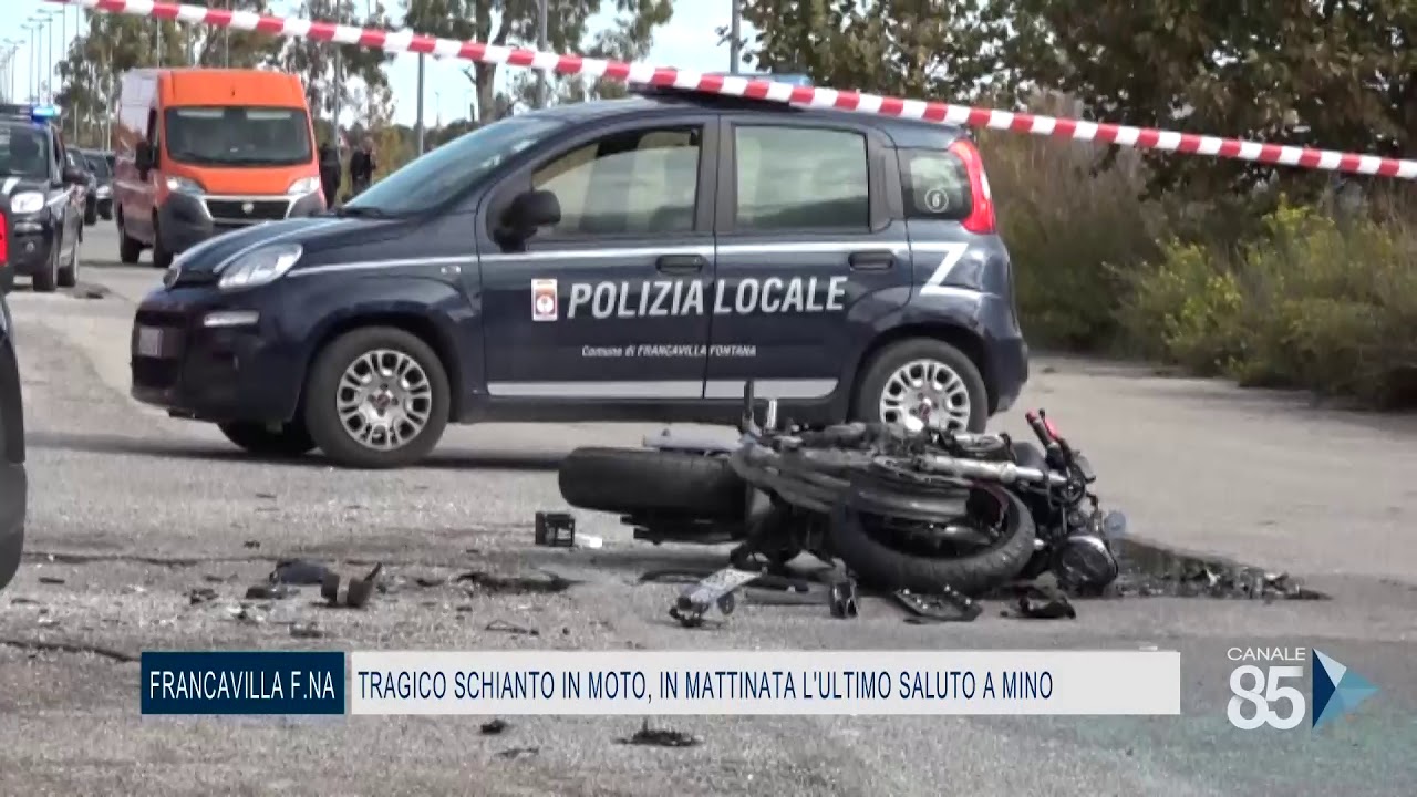 28 Ottobre 2020   Francavilla Fontana   Tragico schianto in moto, in mattinata l'ultimo saluto a Min