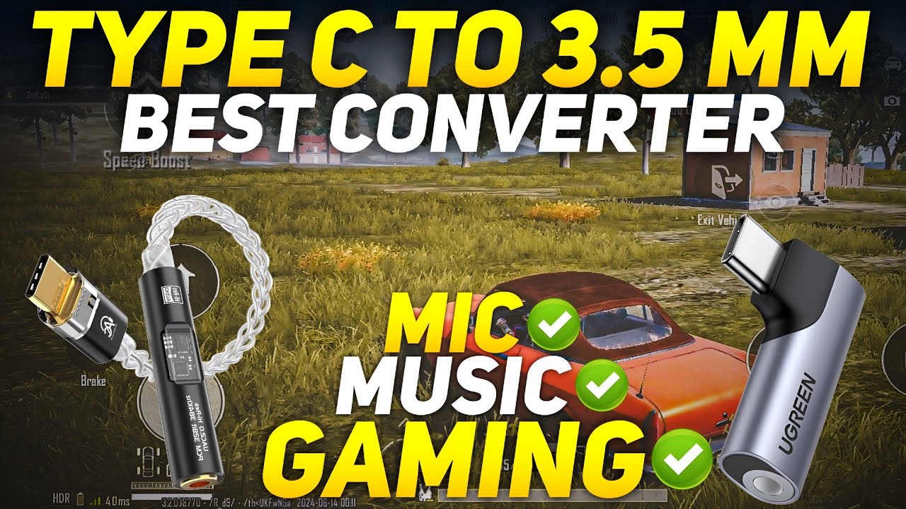 BEST USB TYPE C TO 3.5MM ADAPTER FOR GAMING 🔥 3.5 MM TO TYPE C CONNECTOR UNDER 200 - 1000 RS
