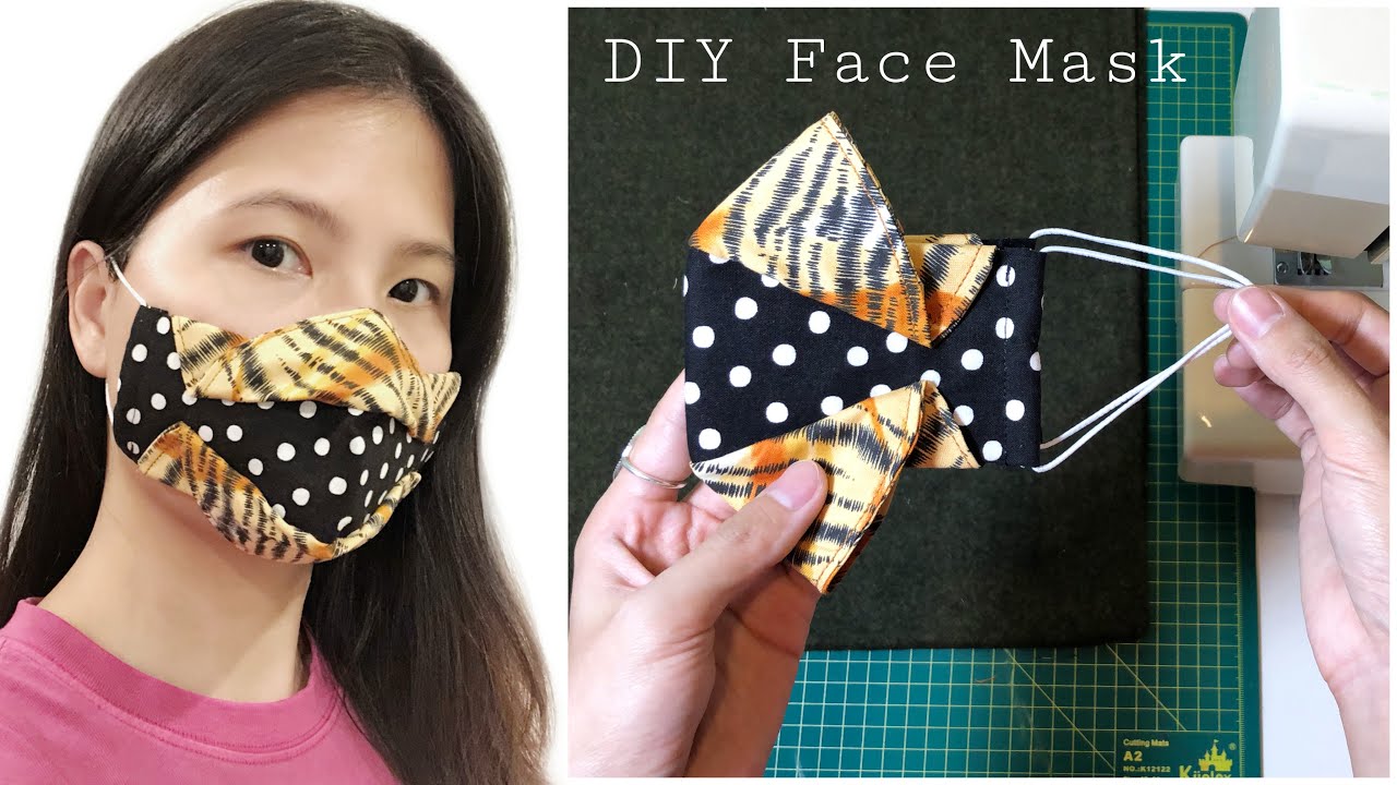 NEW MASK DESIGN 2021 (очень просто) как сделать красивую маску для лица из 4 слоев ткани