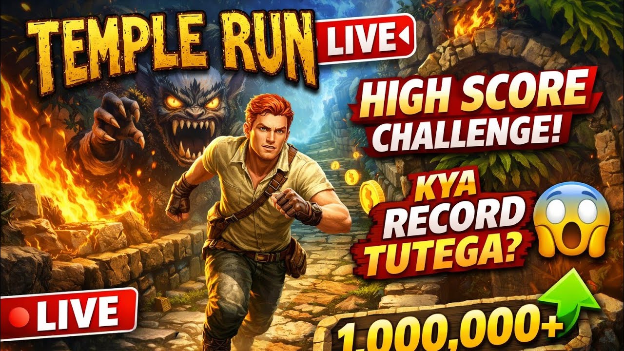 MR SURAJ OP YT is live! Temple Run Live Gameplay 🔴 | Kya Aaj Record Tutega? 😲