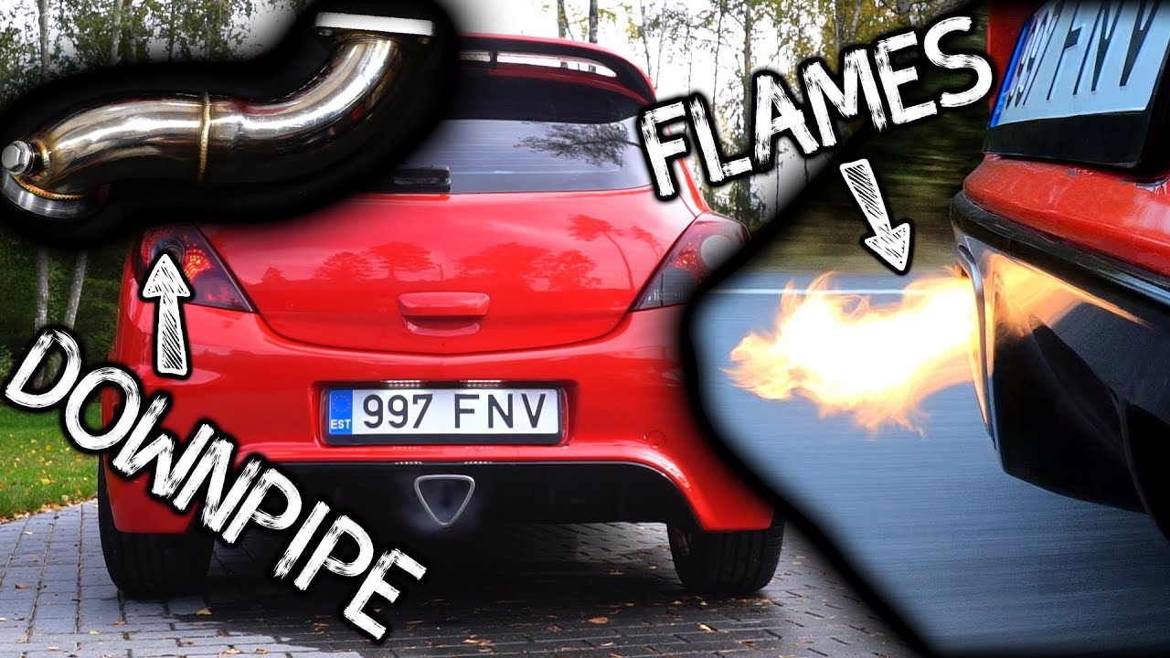 Installed The Chinese Downpipe. We Have Flames Now!!! - Opel Corsa OPC