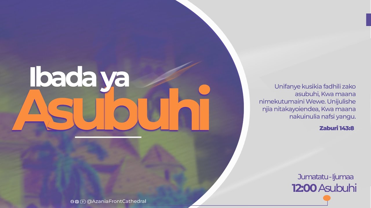 Ibada ya Asubuhi   09 - 03- 2026 | Mt. Jacob Mlawi
