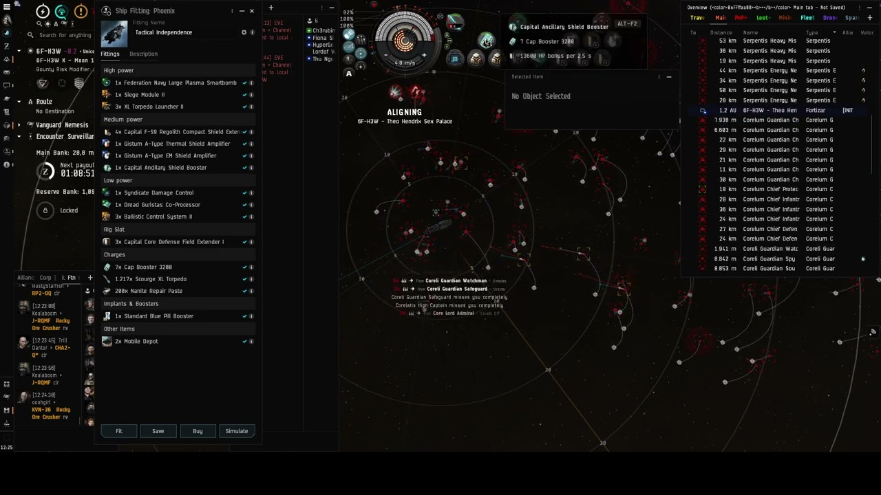 EVE Online Serpentis Shielded Starbase single dread solo