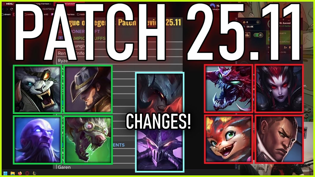 Nemesis reacts to PATCH PREVIEW 25.11! KASSADIN PURPLE CHAMP BACK?