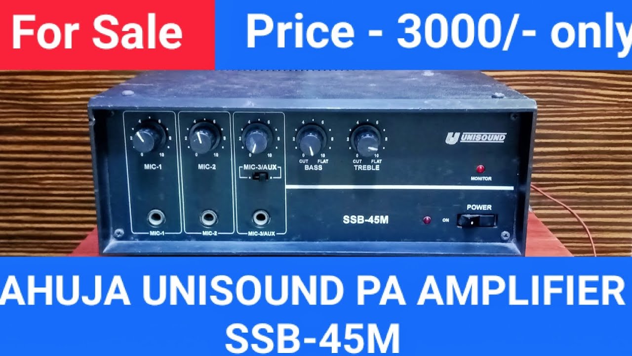 Rs - 3000/- only AHUJA UNISOUND PA AMPLIFIER SSB-45M Contact No - 8750424840