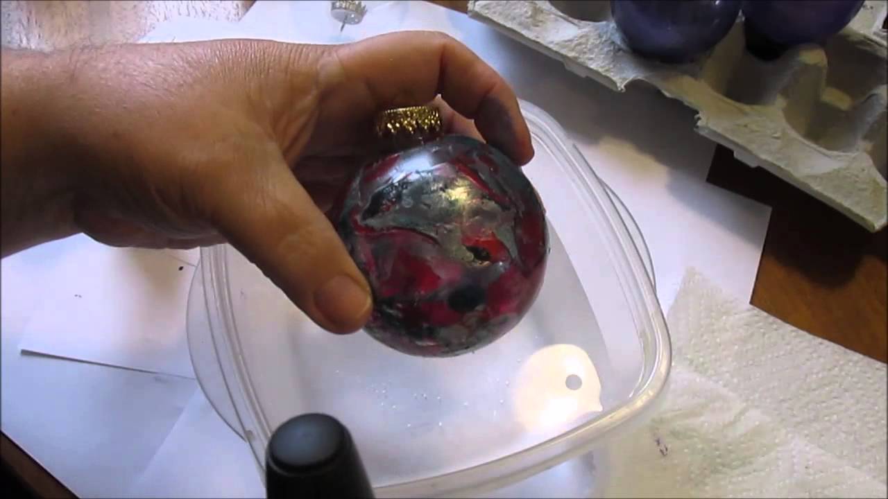 ( DIY )  Nail Polish Glass Ball Ornaments
