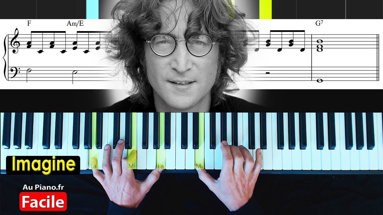 Imagine John Lennon - Piano Tutorial Facile avec Partition (Aupiano.fr)