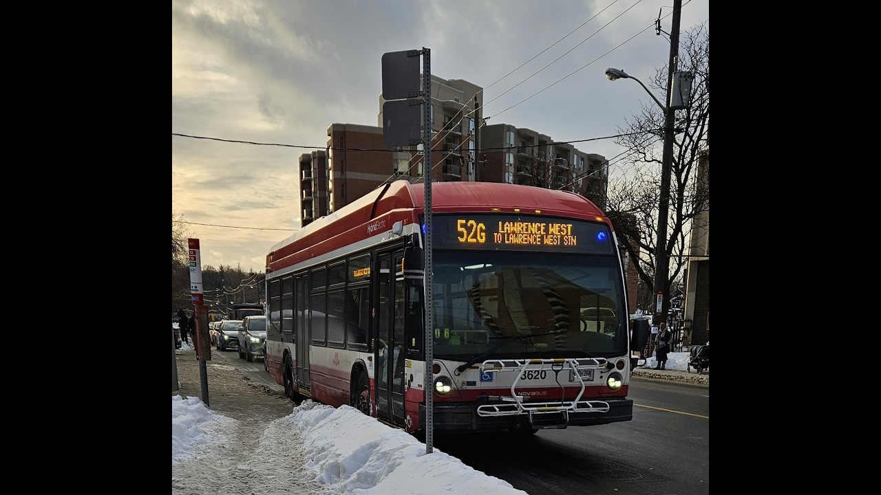 TTC 52G Lawrence West to Lawrence West Stn ride - From Callowhill Dr to Weston Rd 1/28/2026 #3620