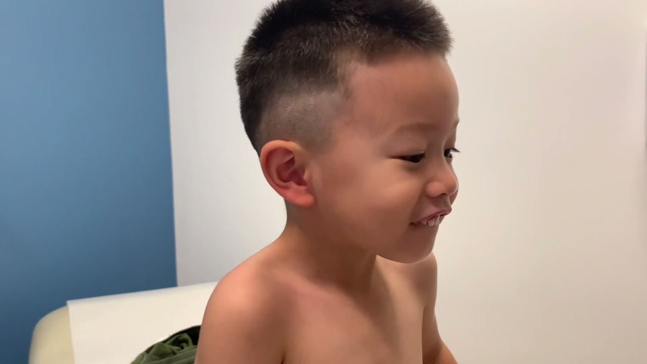 4 years old physical check up with 2 SHOTS!!!!