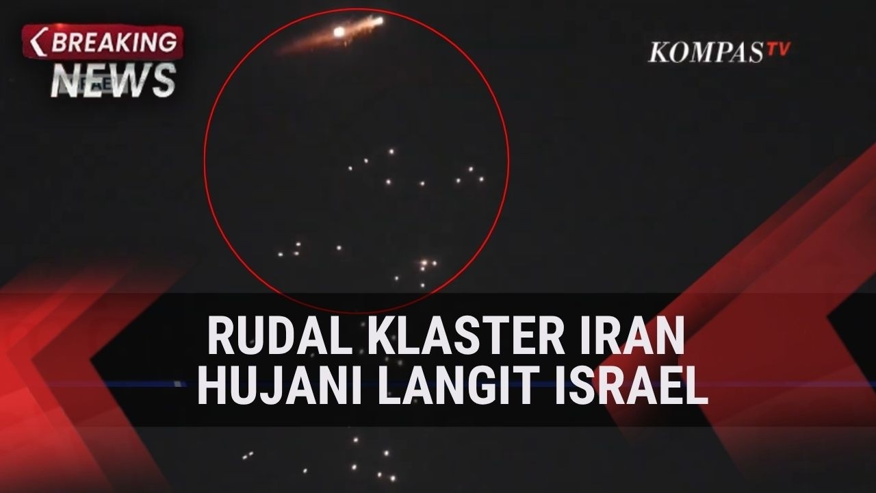 Rudal Klaster Iran Hujani Langit Israel