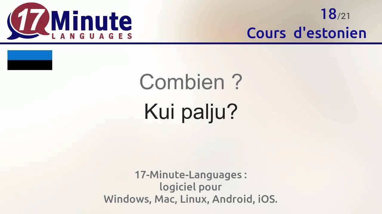 Cours  d'estonien gratuit (vidéo)