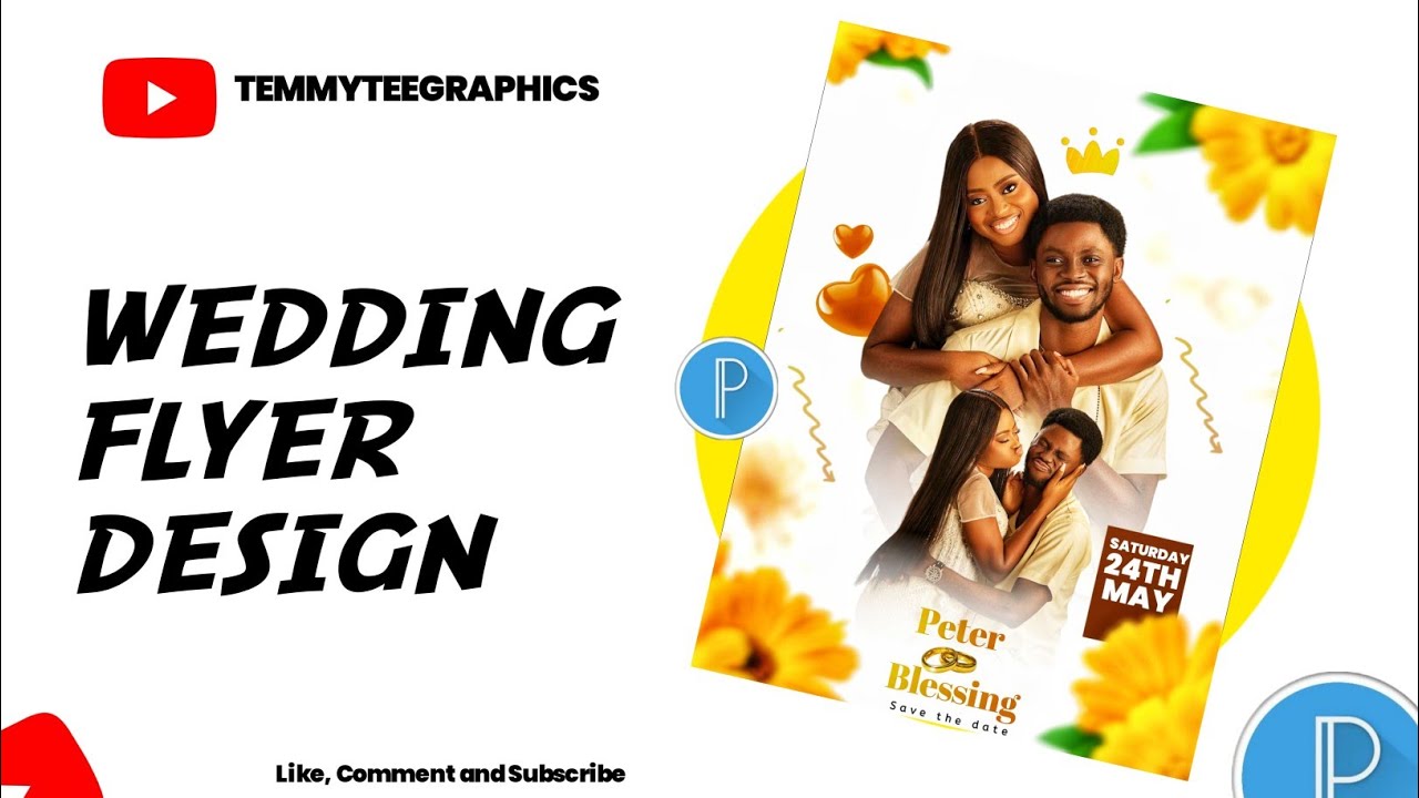 Wedding Design Flyer using Pixellab 