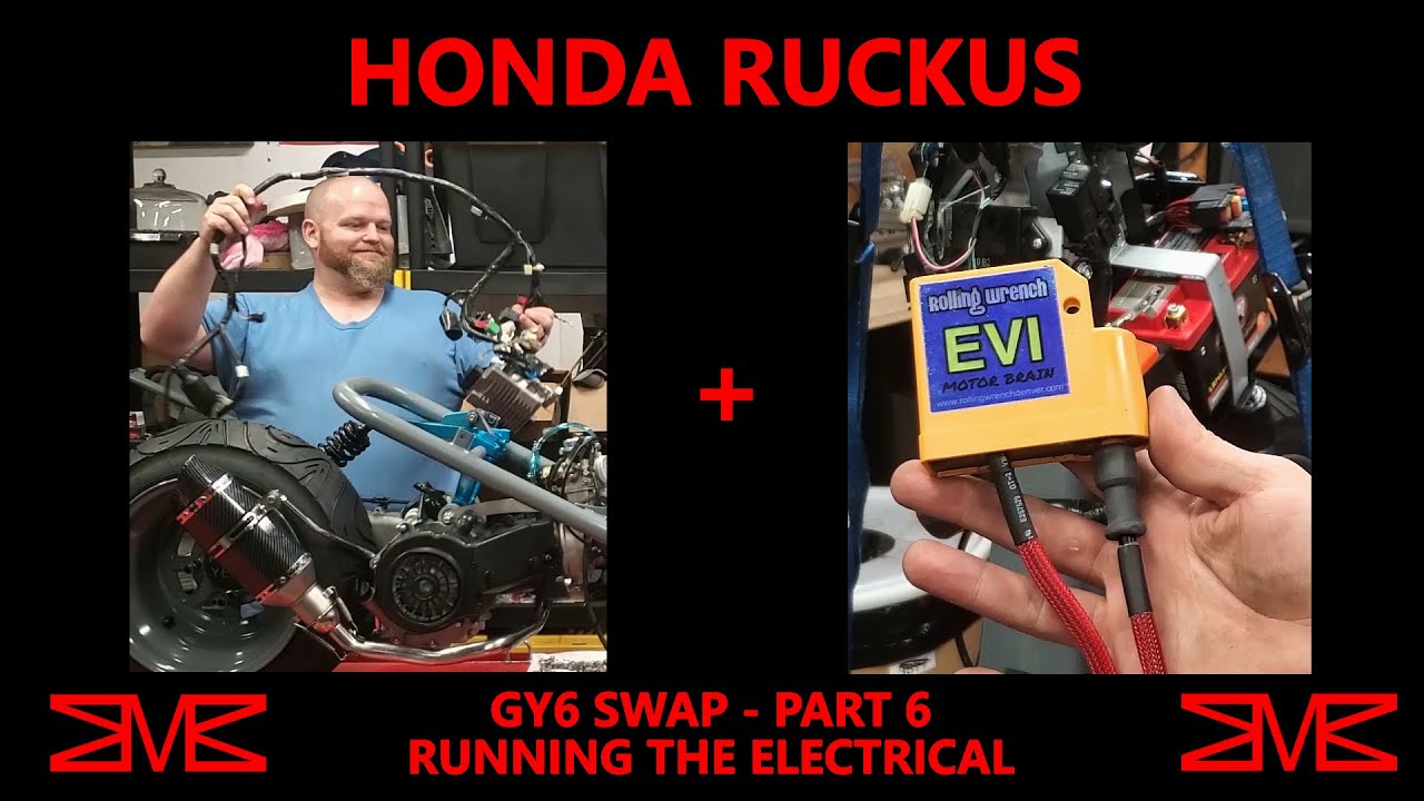 Honda Ruckus - Full GY6 Swap - Part 6 - Running the Electrical