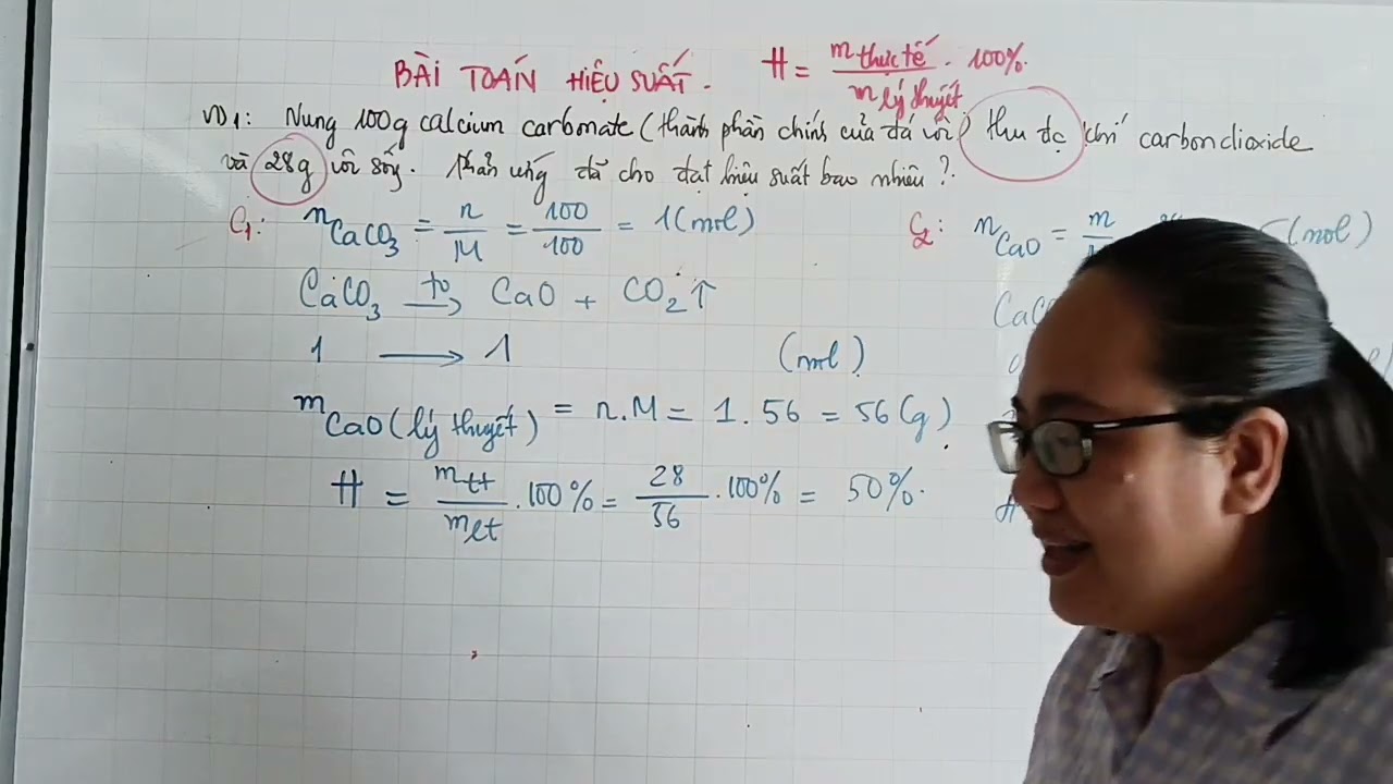 BÀI TOÁN HIỆU SUẤT PHẢN ỨNG