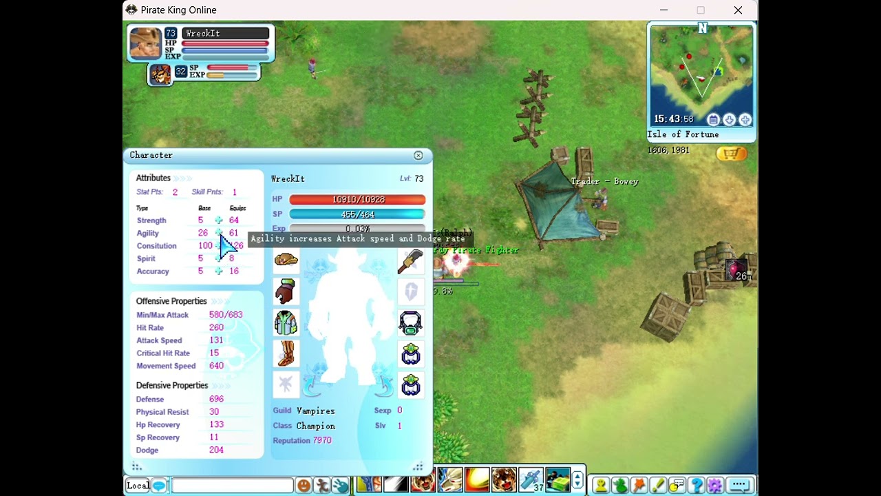 Pirate King Online Gameplay - Road to level 73