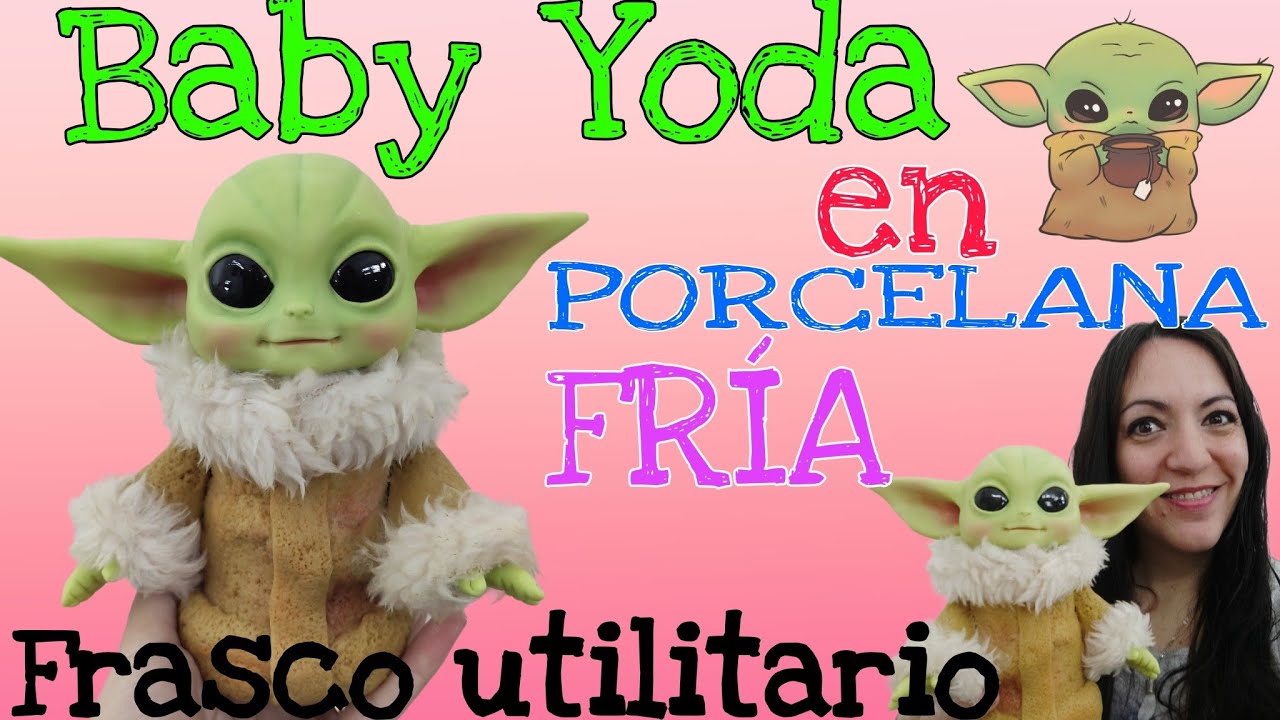 BABY YODA en porcelana fría MANDALORIAN/FRASCO UTILITARIO/ SUPER FÁCIL